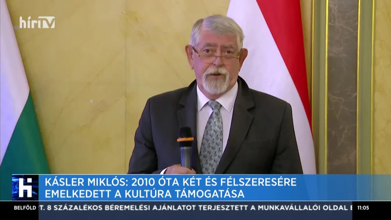 Kásler Miklós: 2010 óta két és félszeresére emelkedett a kultúra támogatása