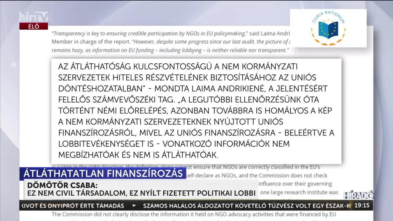 Dömötör Csaba: Ez nem civil társadalom, ez nyílt fizetett politikai lobbi + videó