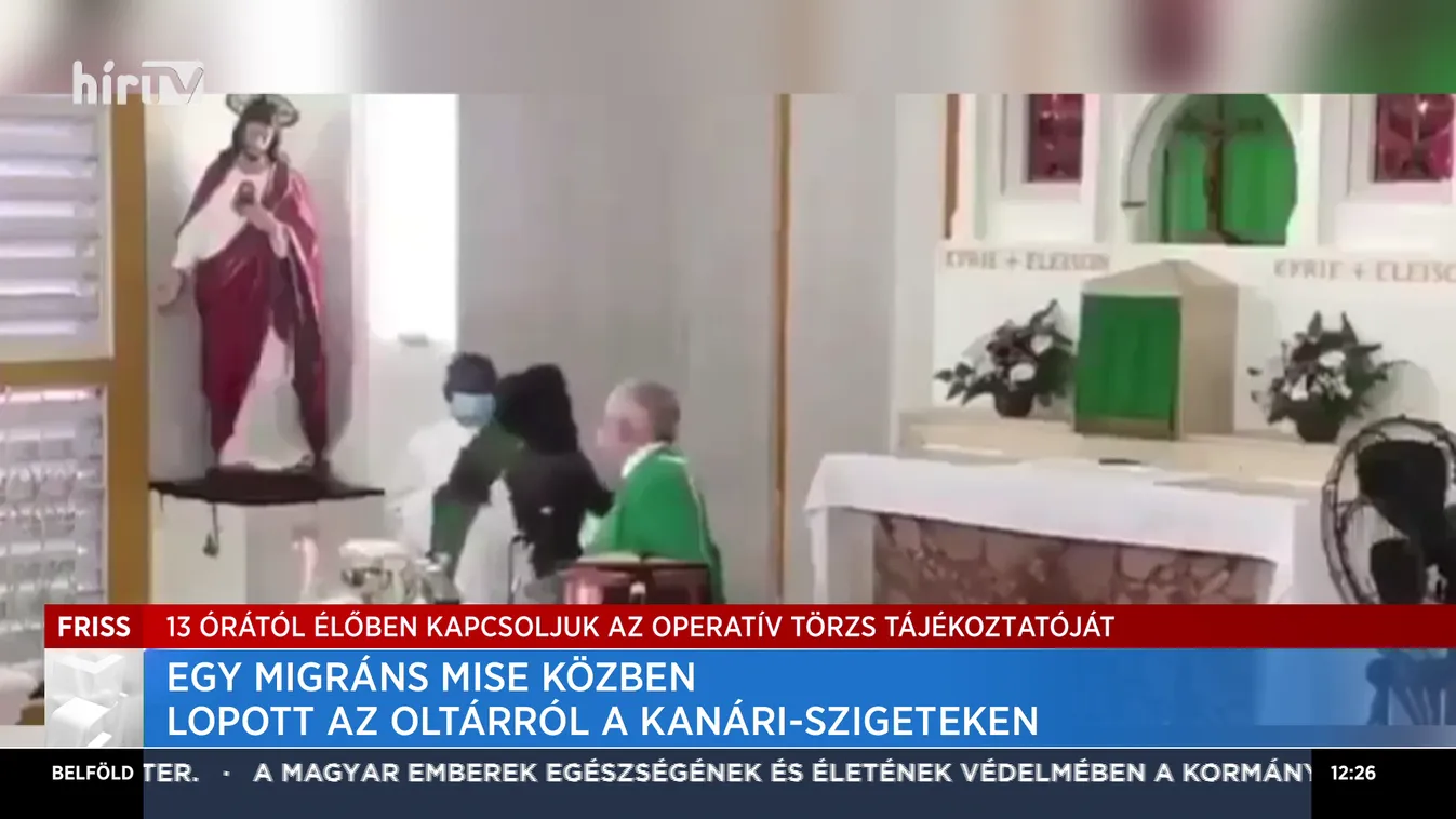 Egy migráns mise közben lopott az oltárról a Kanári-szigeteken