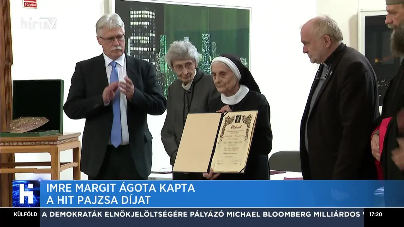 Imre Margit Ágota görögkatolikus szerzetes kapta az idei Hit pajzsa díjat