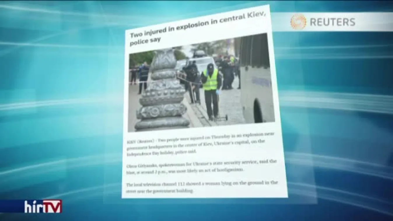 Robbanás történt Kijevben a kormány épülete közelében