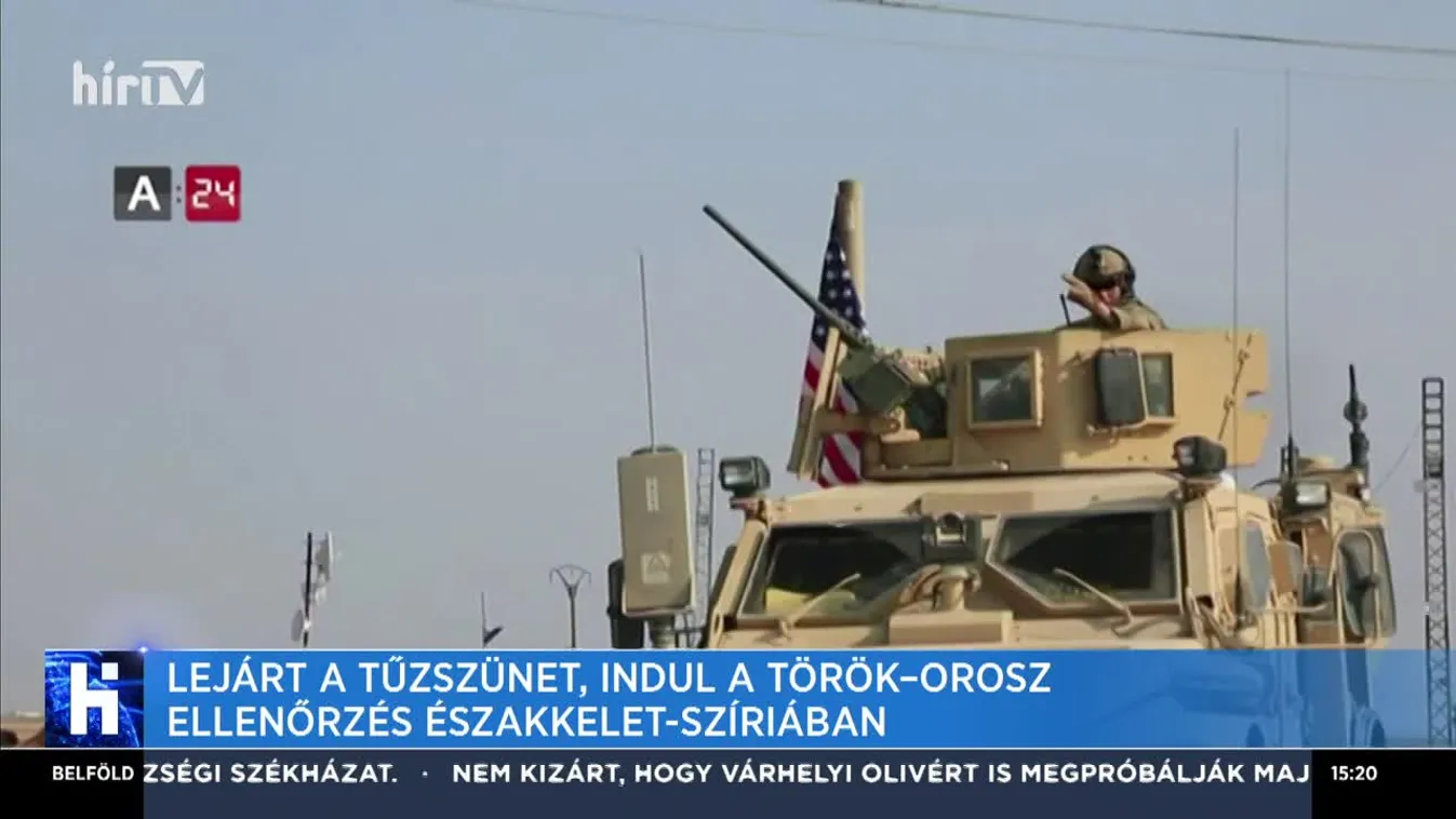 Lejárt a tűzszünet, indul a török-orosz ellenőrzés Északkelet-Szíriában