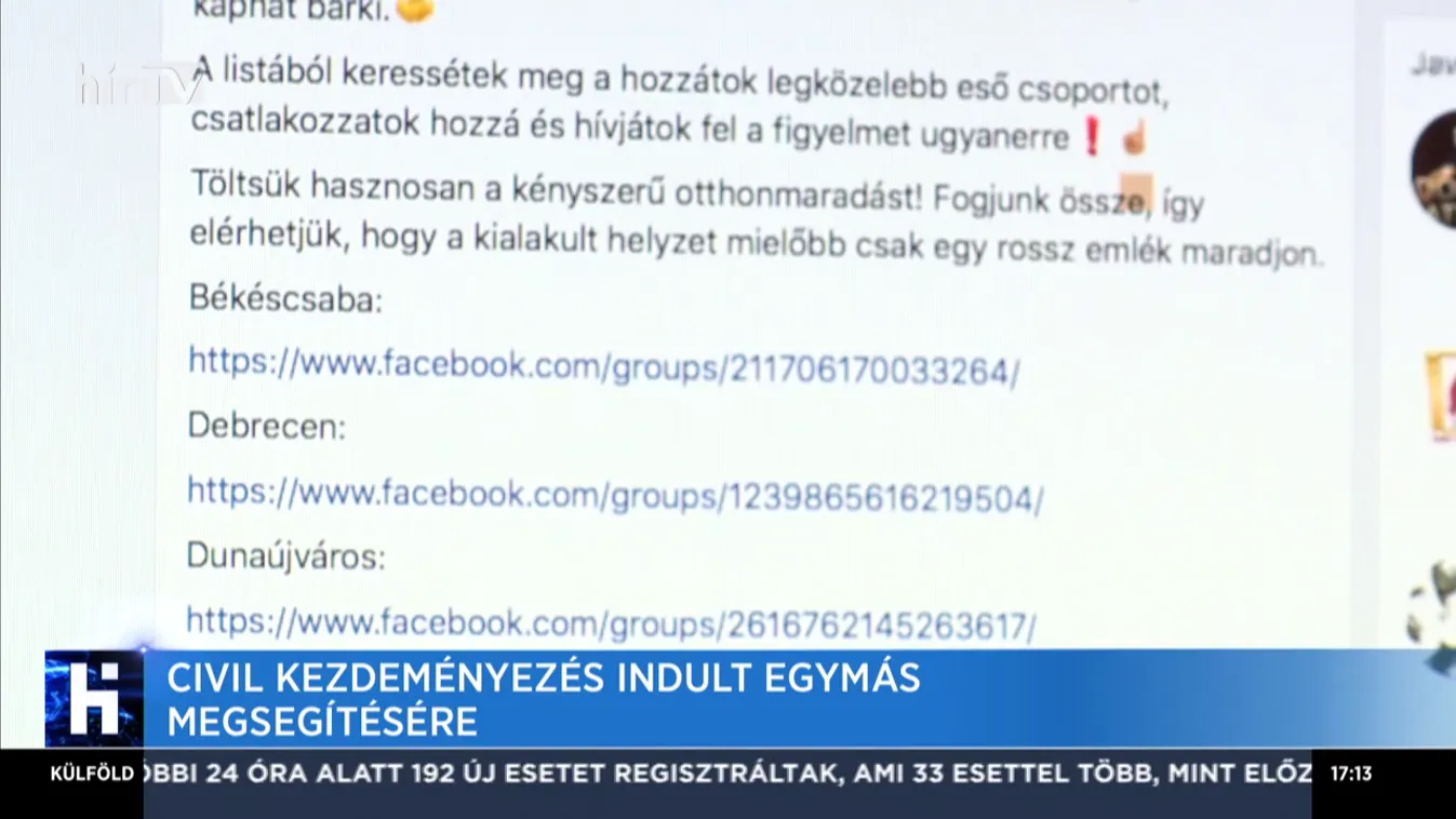Civil kezdeményezés indult egymás megsegítésére
