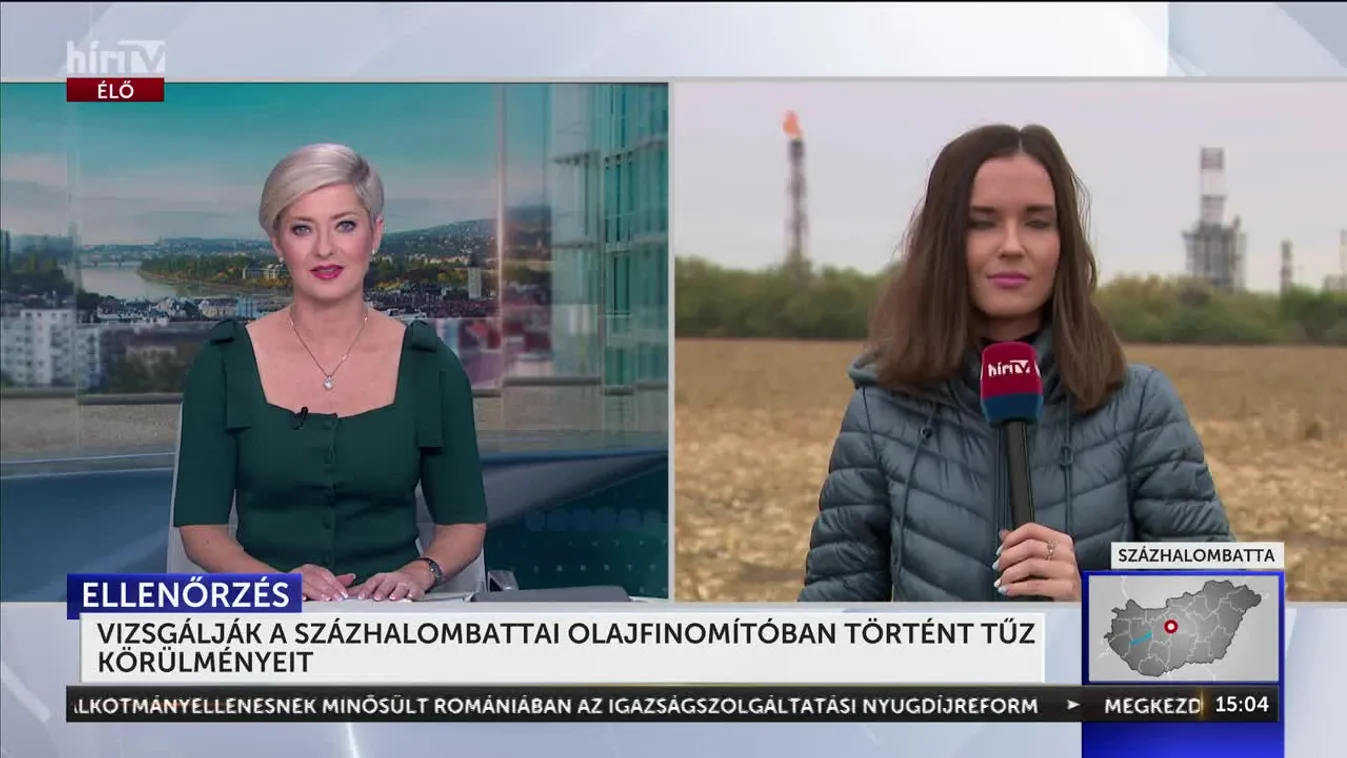 VIZSGÁLJÁK A SZÁZHALOMBATTAI OLAJFINOMÍTÓBAN TÖRTÉNT TŰZ KÖRÜLMÉNYEIT