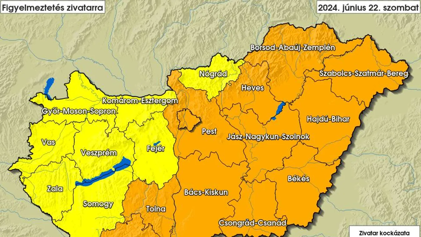 Nagy viharok várhatók szombaton