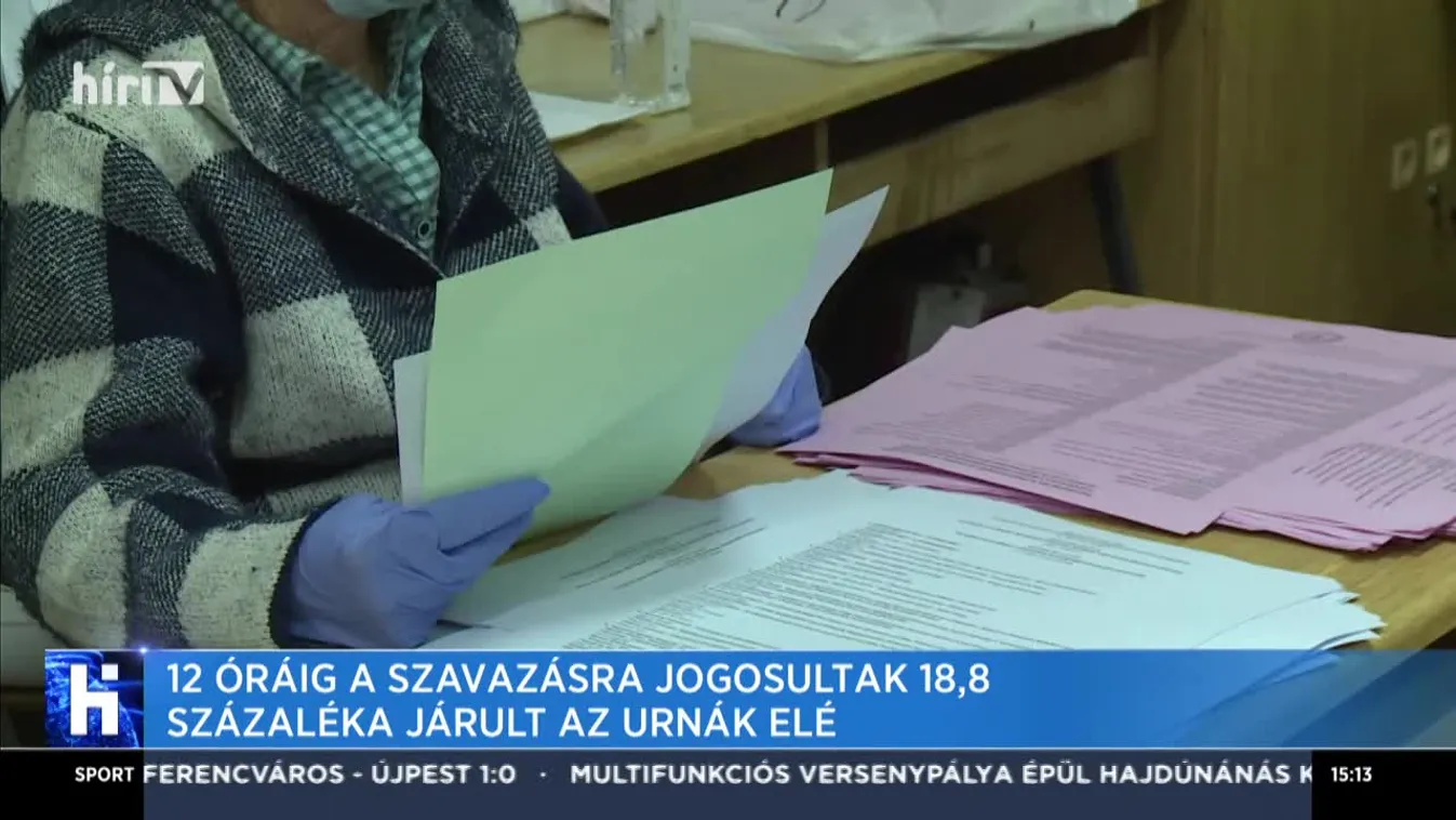 12 óráig a szavazásra jogosultak 18,8 százaléka járult az urnák elé
