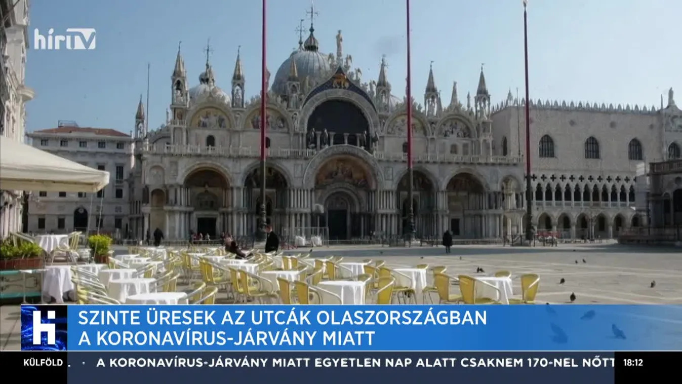 Szinte üresek az utcák Olaszországban a koronavírus-járvány miatt