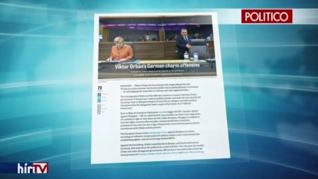 Politico: Orbán Merkelt megkerülve gyűjt szövetségeseket