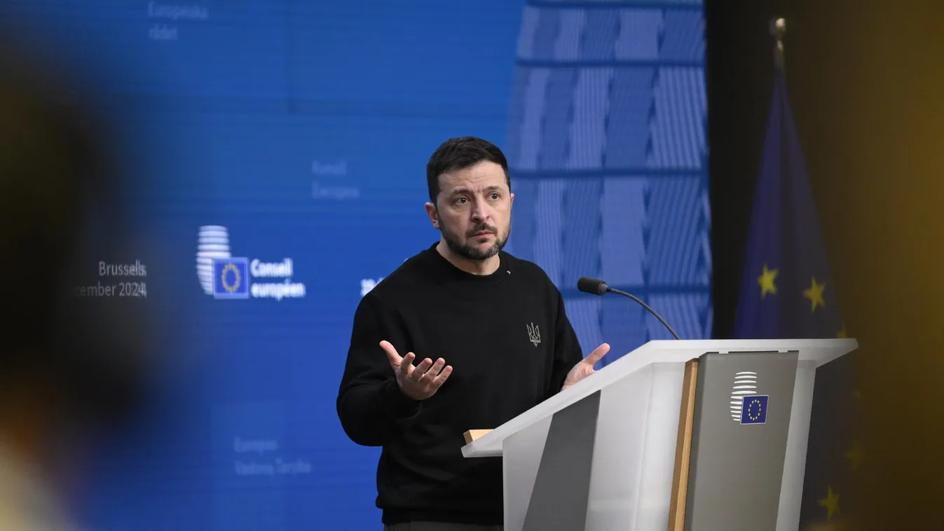 Zelenszkij Orbánról, Putyinról és Trumpról is beszélt Brüsszelben