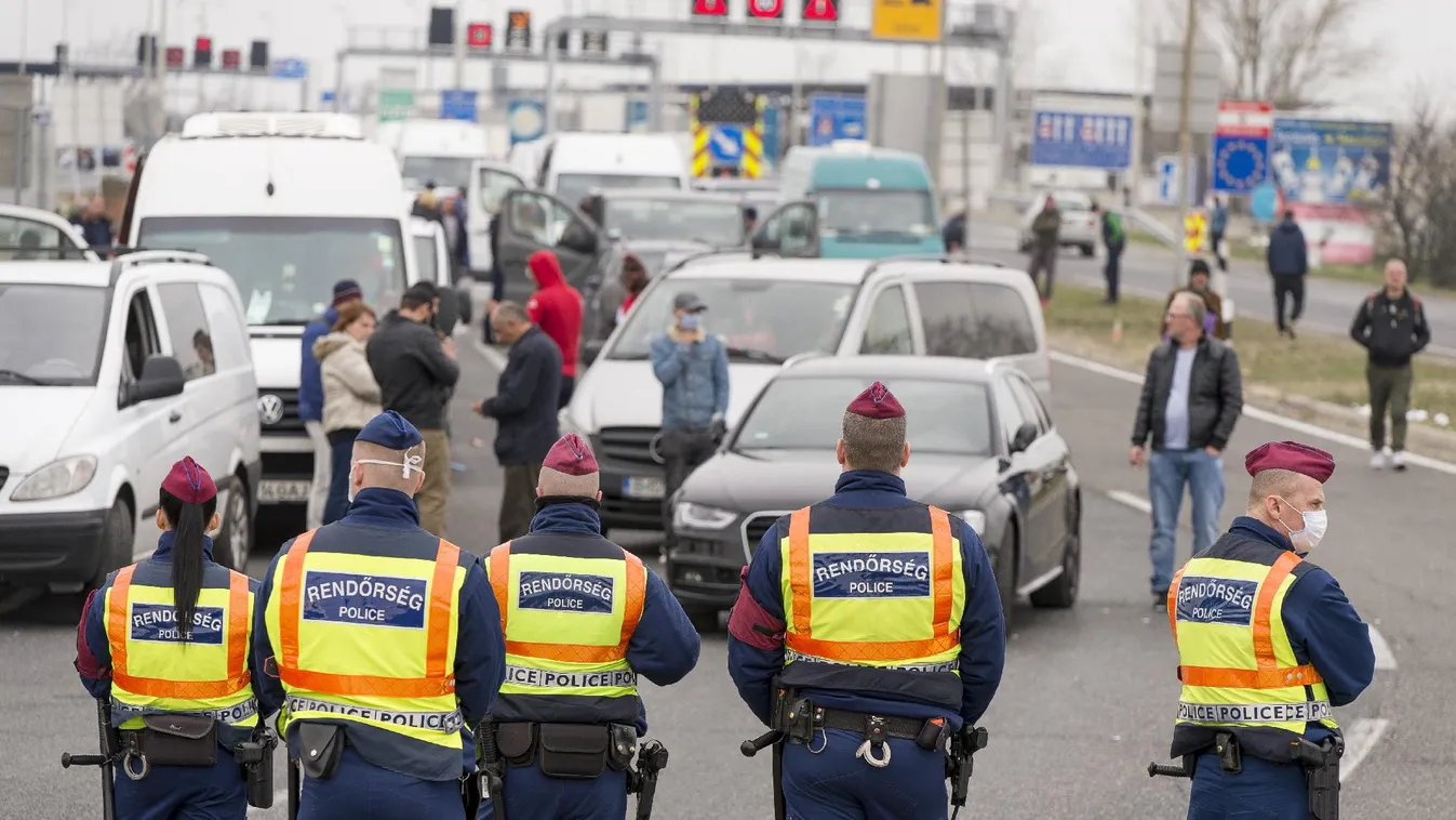 Torlódás alakult ki Hegyeshalomnál az osztrák oldalon