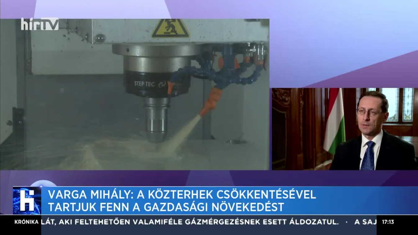 Varga Mihály: A közterhek csökkentésével tartjuk fenn a gazdasági növekedést