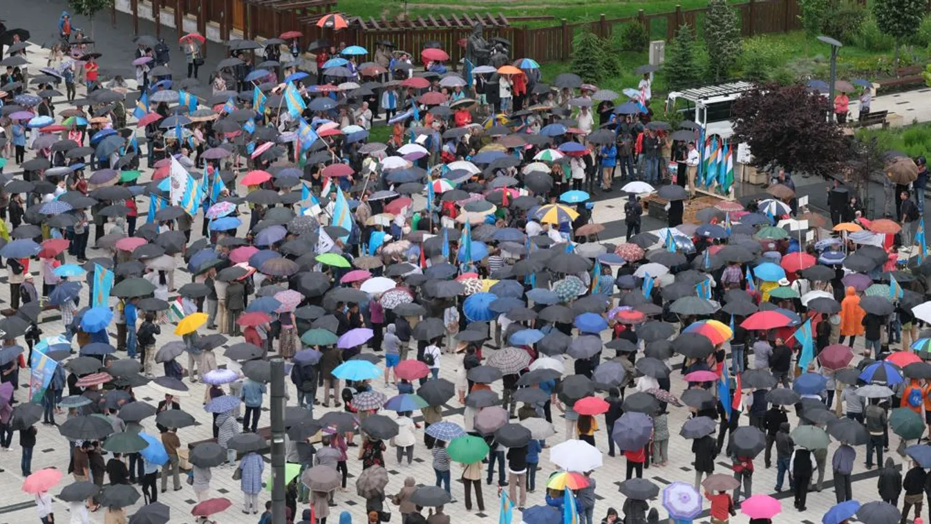 Hargita megye prefektusának lemondását követelték a csíkszeredai tüntetésen