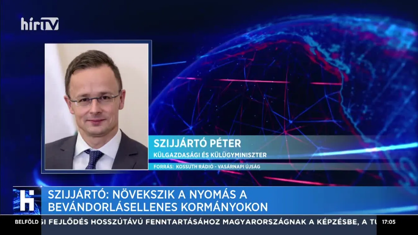 Szijjártó: Növekszik a nyomás a bevándorlásellenes kormányokon