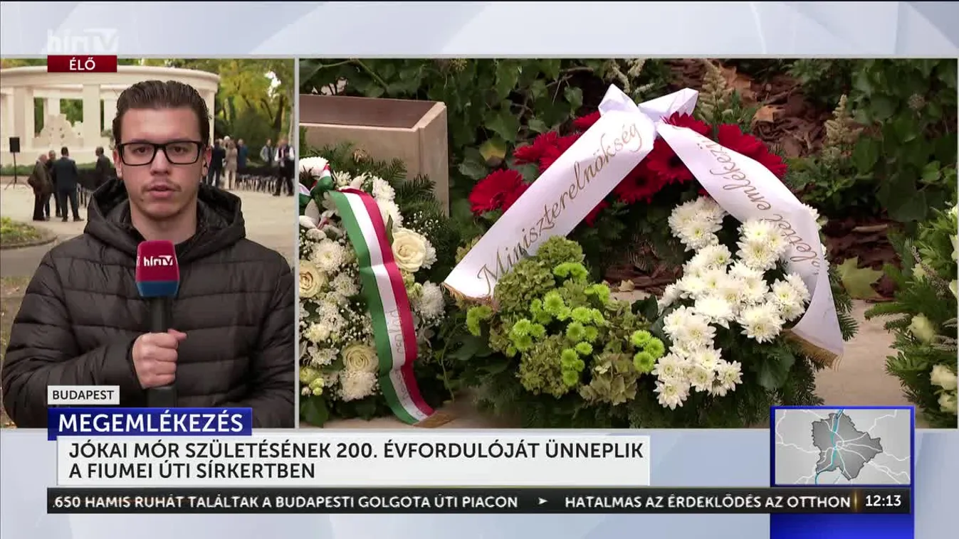 Jókai Mór születésének 200. évfordulóját ünneplik a Fiumei úti sírkertben + videó