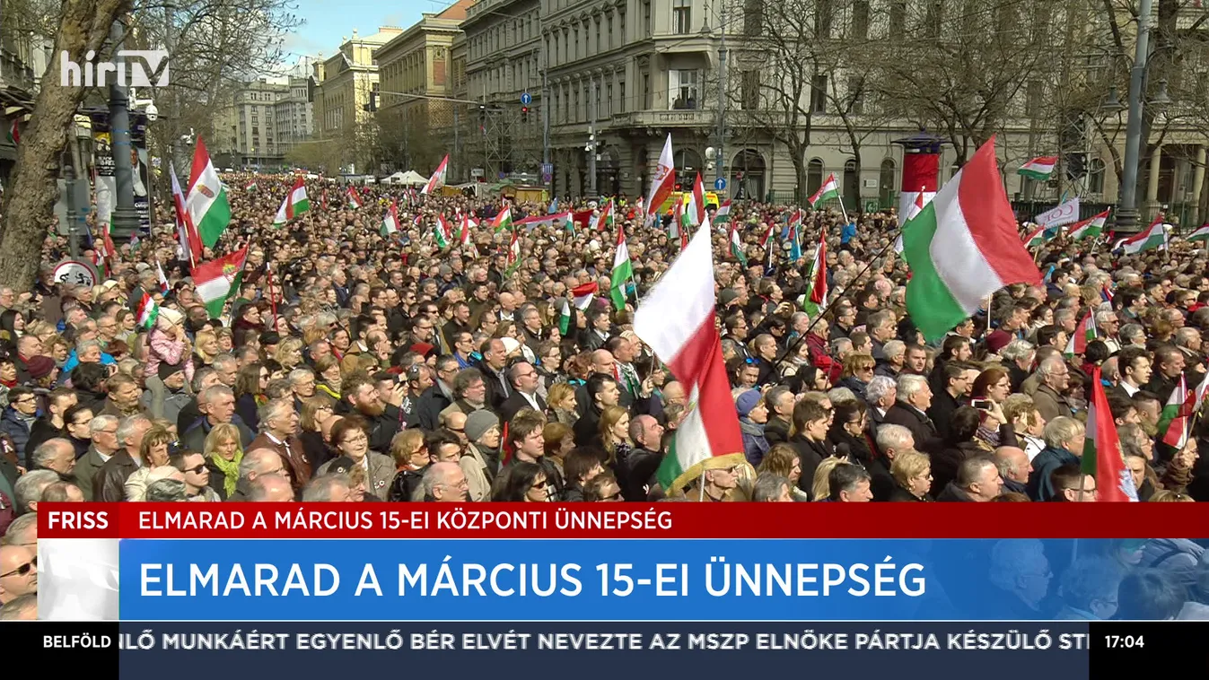 A kormány lemondja a március 15-re tervezett központi ünnepséget