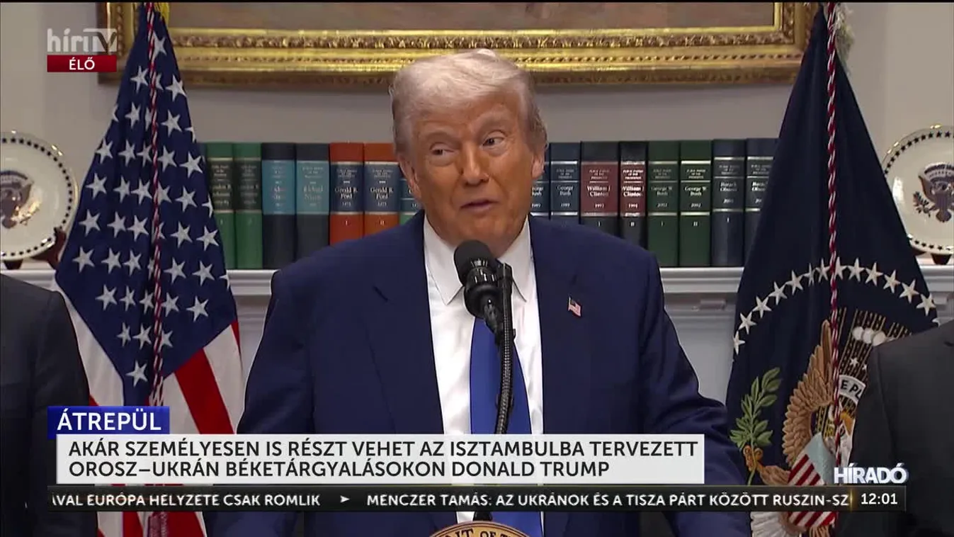 Akár személyesen is bekapcsolódhat a megbeszélésekbe a csütörtökre tervezett, orosz–ukrán béketárgyalásokba Donald Trump + videó