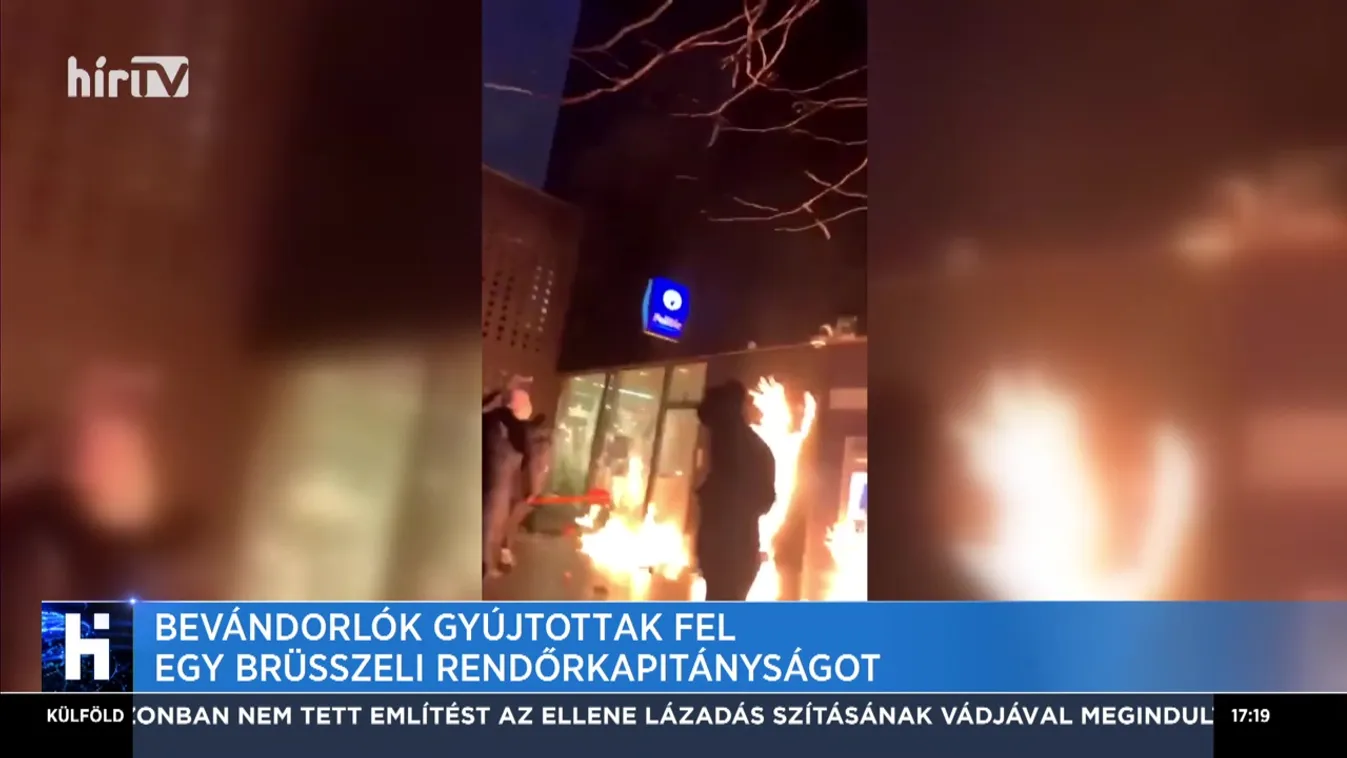 Bevándorlók gyújtottak fel egy brüsszeli rendőrkapitányságot