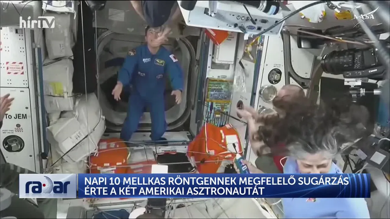 Radar - Napi 10 mellkasröntgennek megfelelő hatás ért két amerikai asztronautát + videó