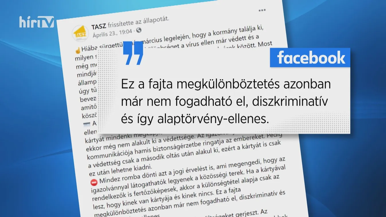 A vakcinaigazolványt támadja a TASZ