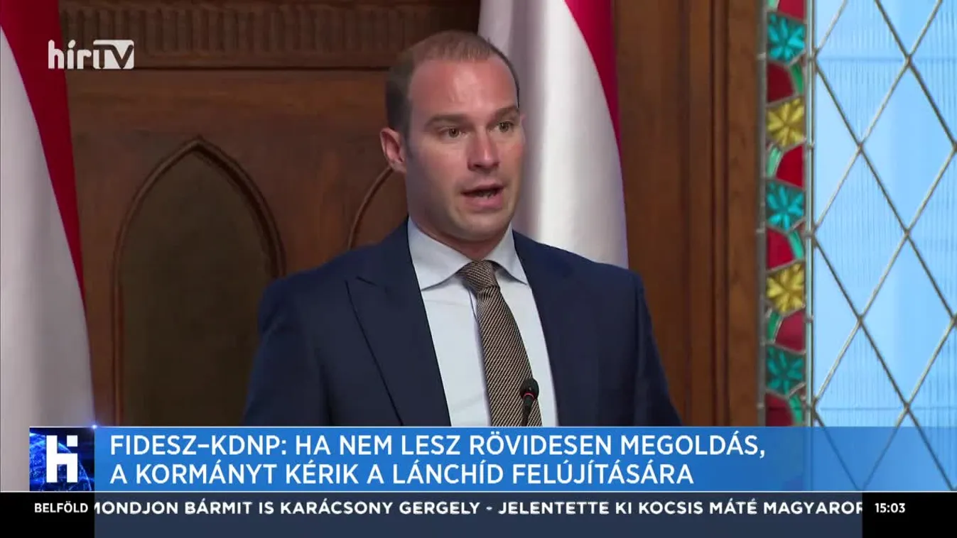 Fidesz-KDNP: Ha nem lesz rövidesen megoldás, a kormányt kérik a Lánchíd  felújítására