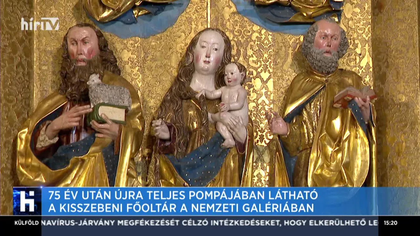 75 év után újra teljes pompájában látható a kisszebeni főoltár a Nemzeti Galériában