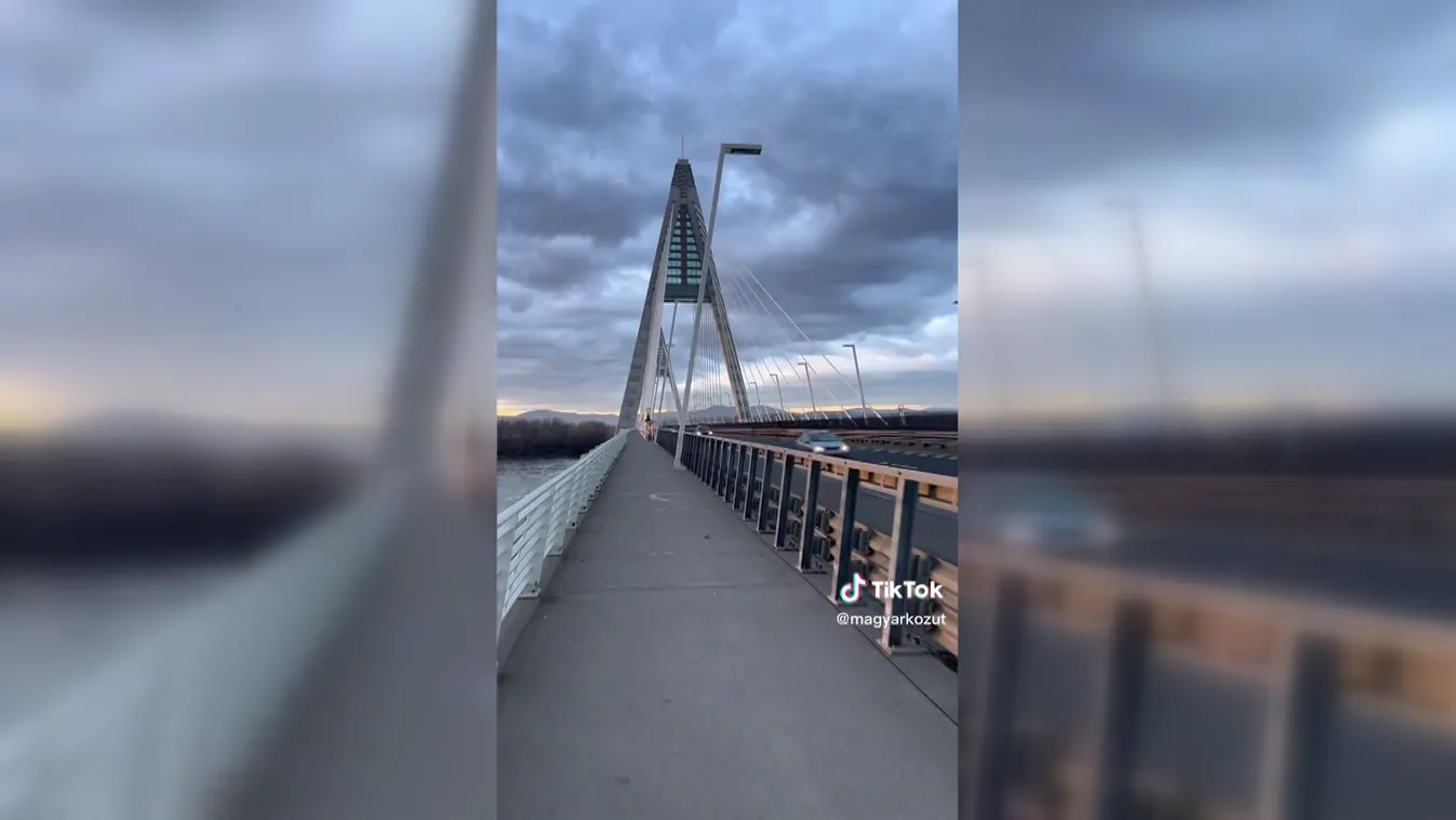 Karácsonyfává alakította a Megyeri-hidat a Magyar Közút