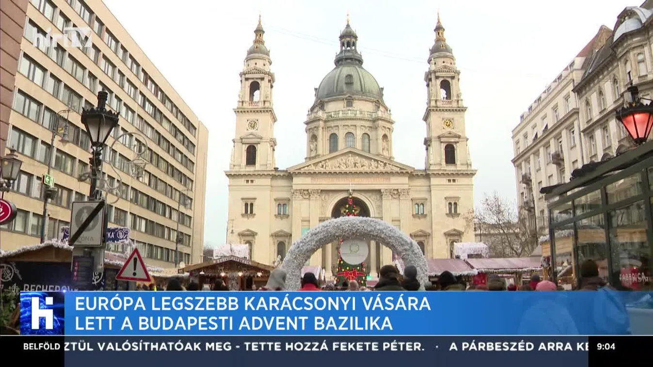 Európa legszebb karácsonyi vására lett a budapesti Advent Bazilika