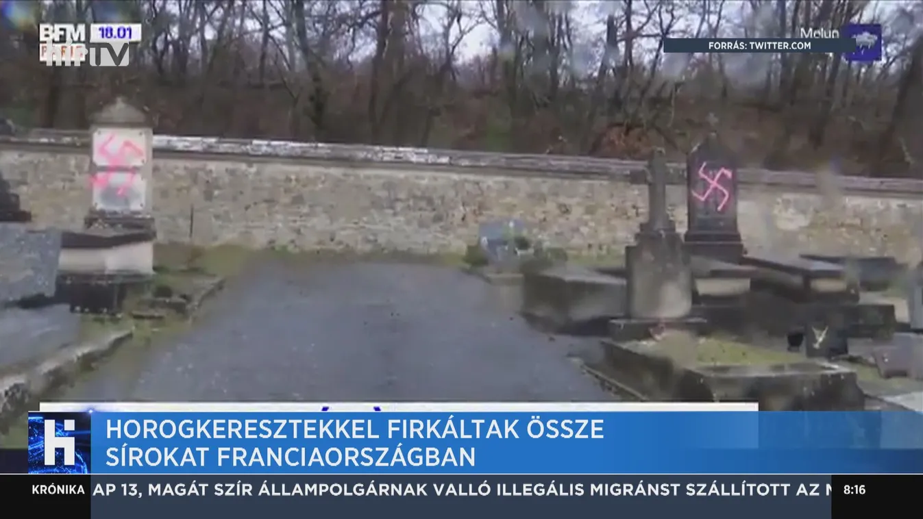 Horogkeresztekkel firkáltak össze sírokat Franciországban