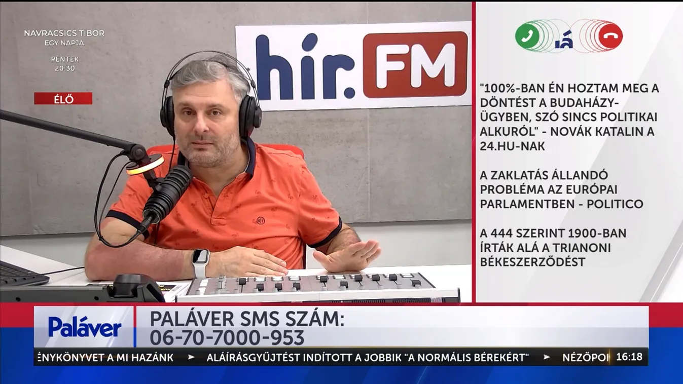 Paláver: Novák Katalinnak nincs oka magyarázkodni a Budaházy-ügyben