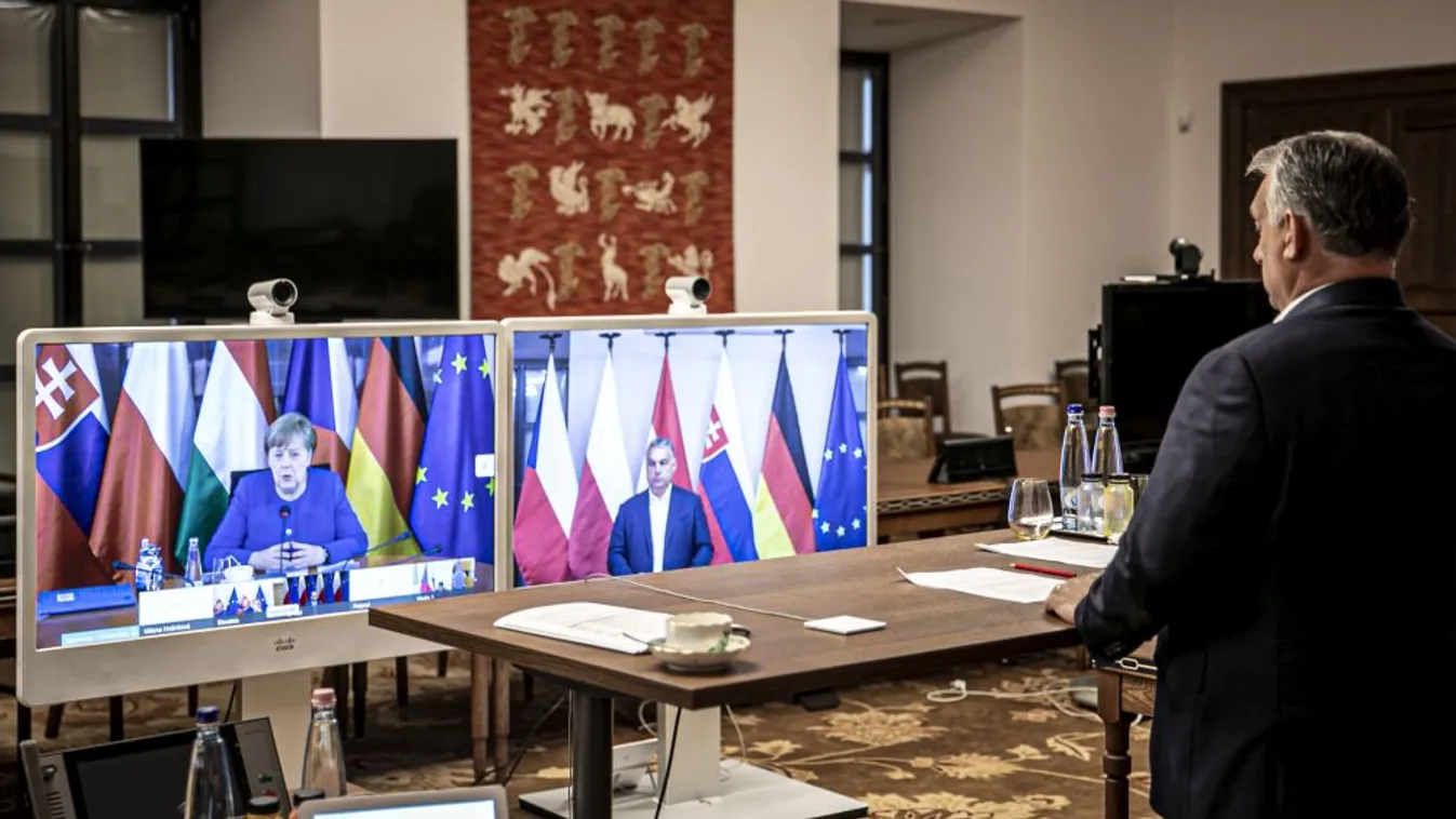 A német kancellárral egyeztettek a visegrádi négyek