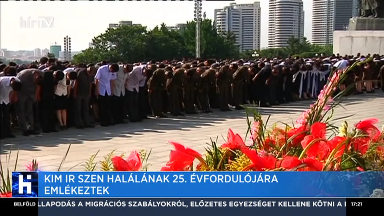 Kim Ir Szen halálának 25. évfordulójára emlékeztek