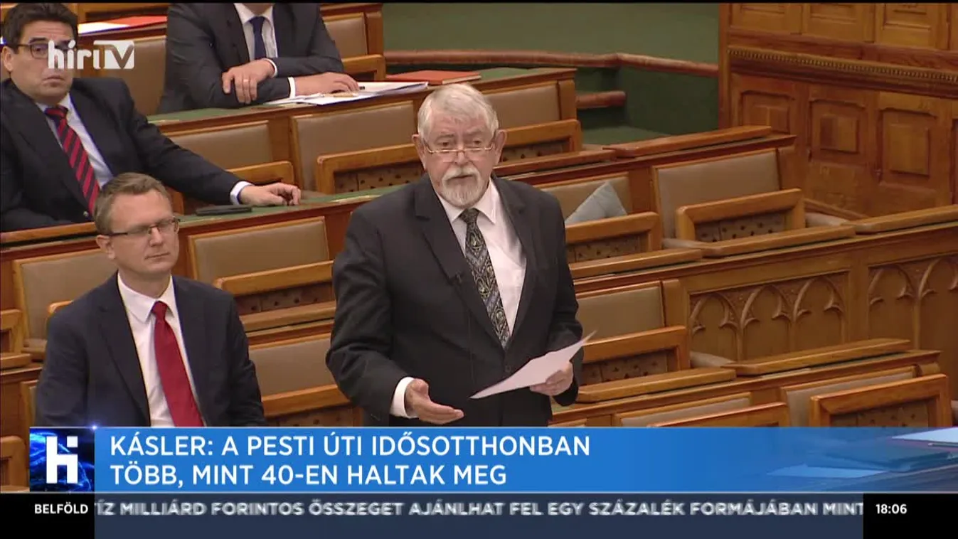 Kásler: A Pesti úti idősotthonban több, mint 40-en haltak meg