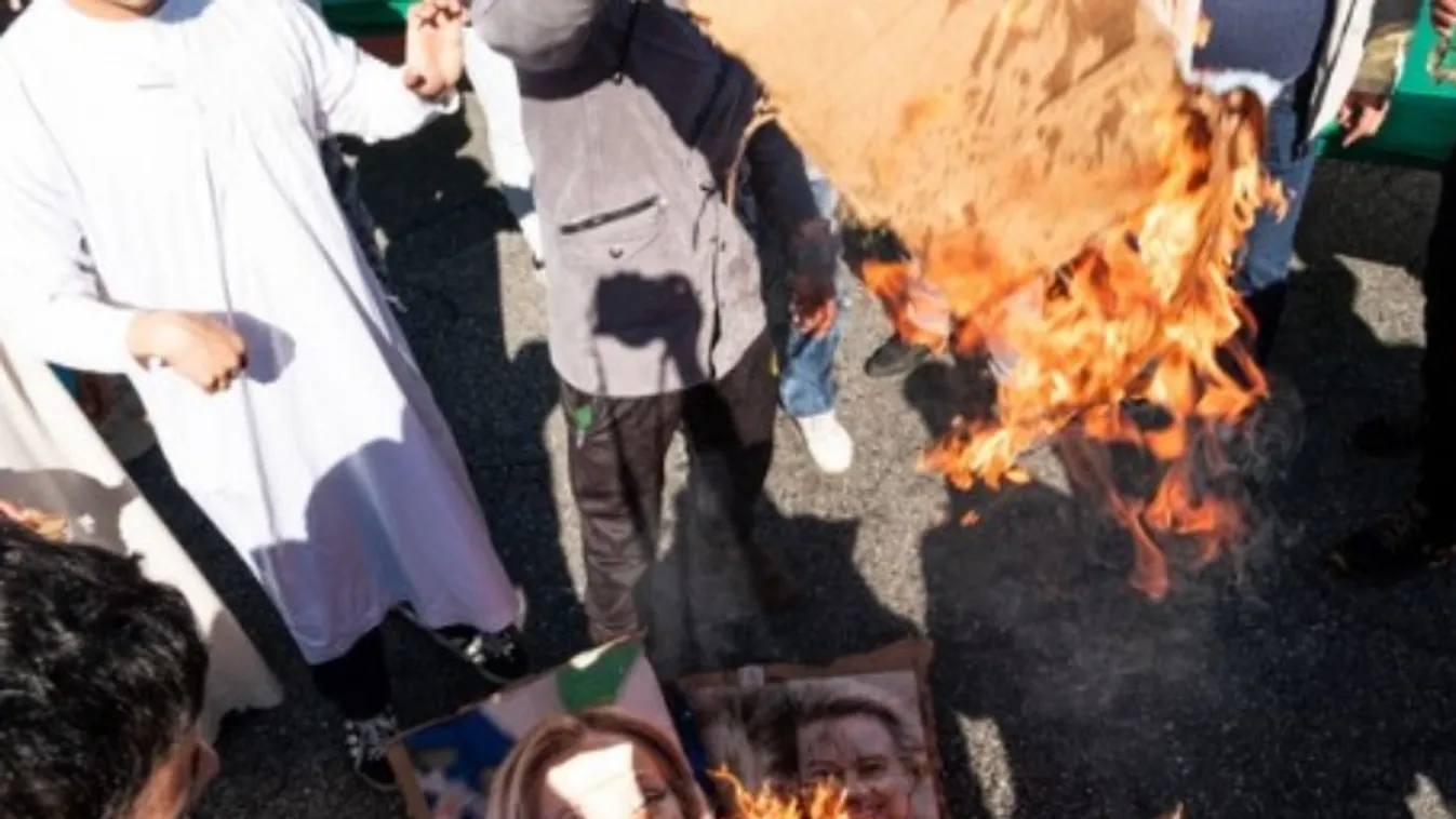 Torinóban Meloni és von der Leyen fotóját égették a befogadást és toleranciát követelők a ramadán zárónapján + videó