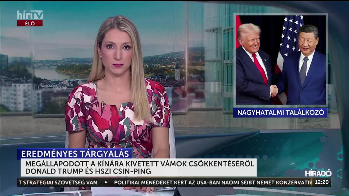MEGÁLLAPODOTT A KÍNÁRA KIVETETT VÁMOK CSÖKKENTÉSÉRŐL DONALD TRUMP ÉS HSZI CSIN-PING