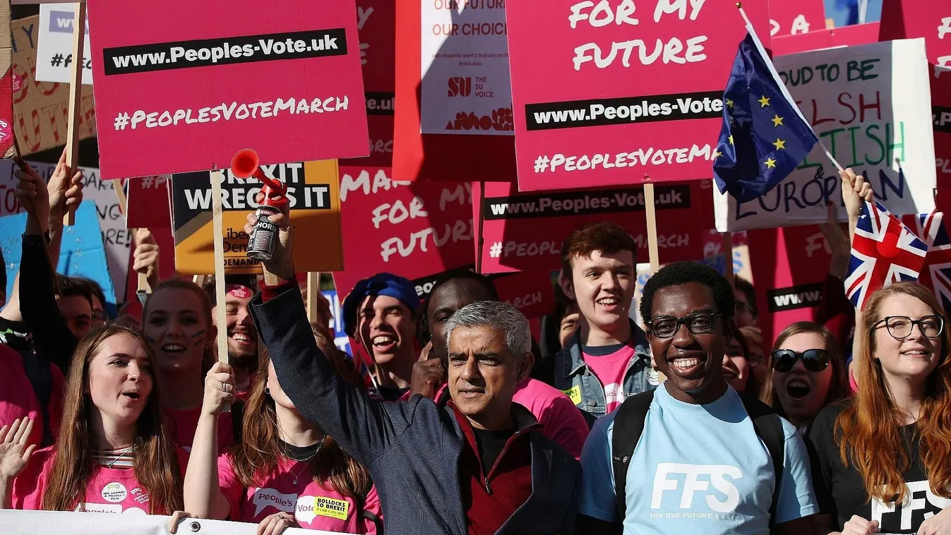 London polgármestere is a Brexit ellen tüntetett