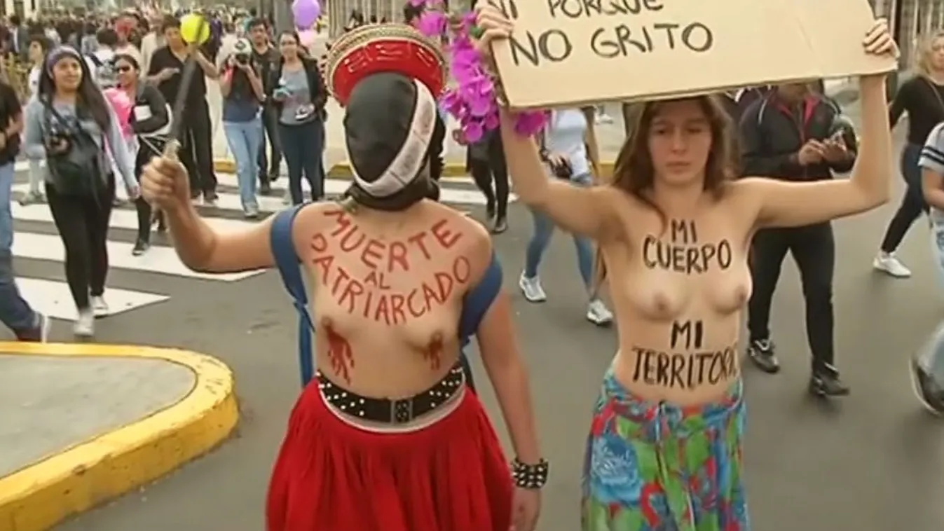 Tízezrek tüntettek Peruban a nőkkel szemben elkövetett erőszak miatt