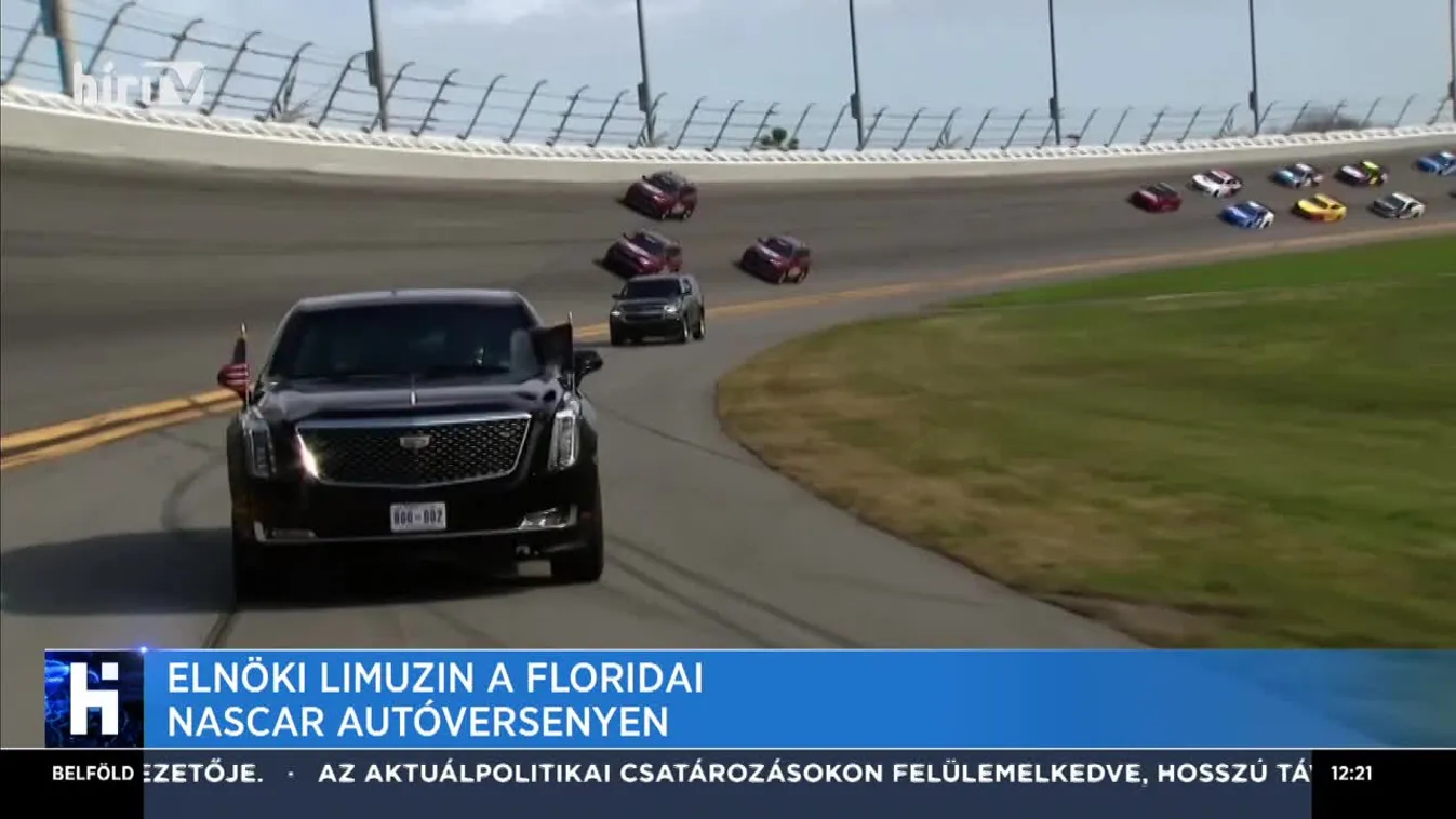 Elnöki limuzin a versenypályán