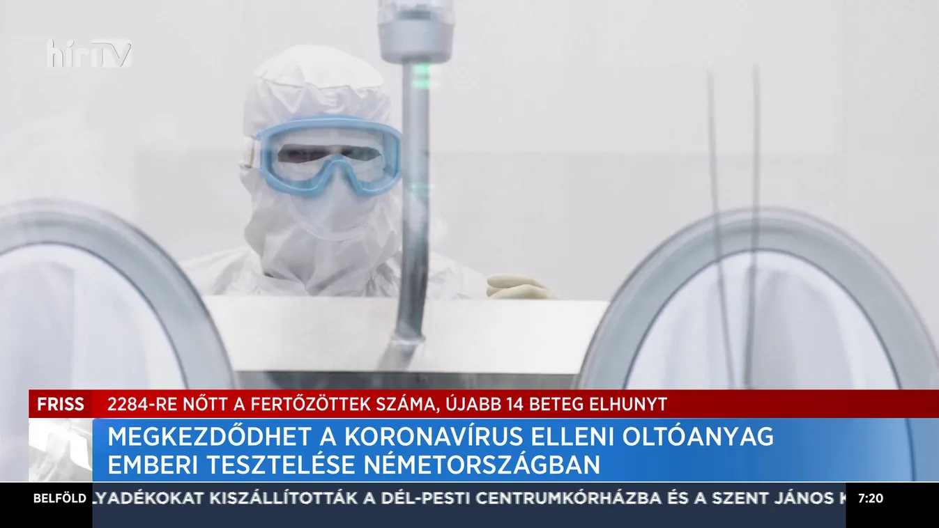 Megkezdődhet a koronavírus elleni oltóanyag emberi tesztelése Németországban