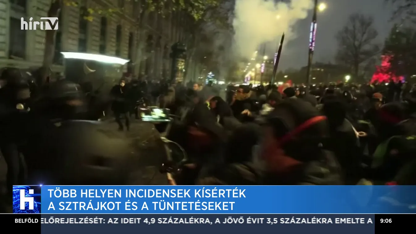 Több helyen incidensek kísérték a sztrájkot és a tüntetéseket