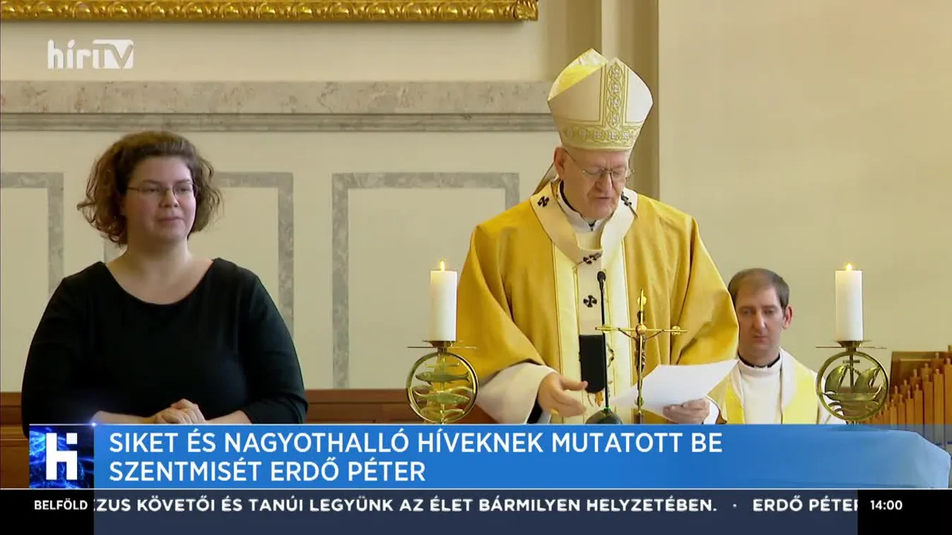 Erdő Péter siket és nagyothalló híveknek celebrált szentmisét