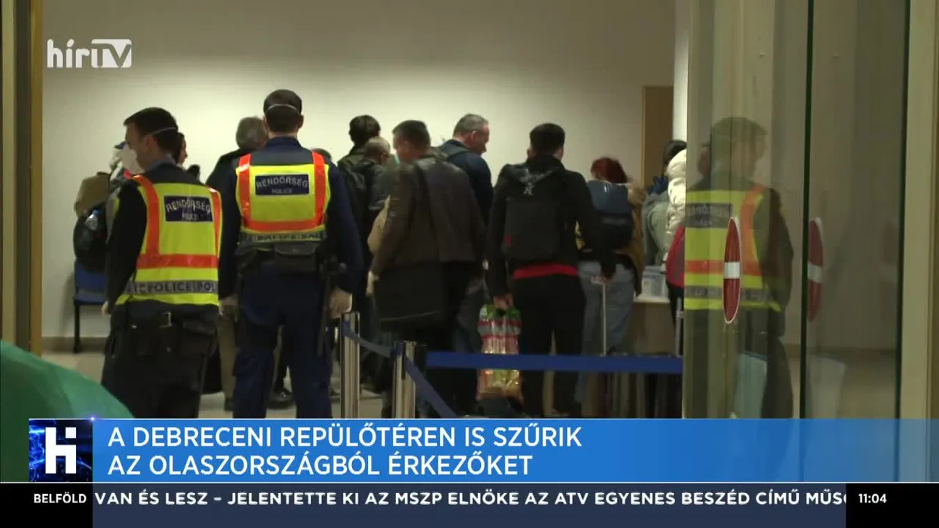 A debreceni reptéren is szűrik az Olaszországból érkezőket