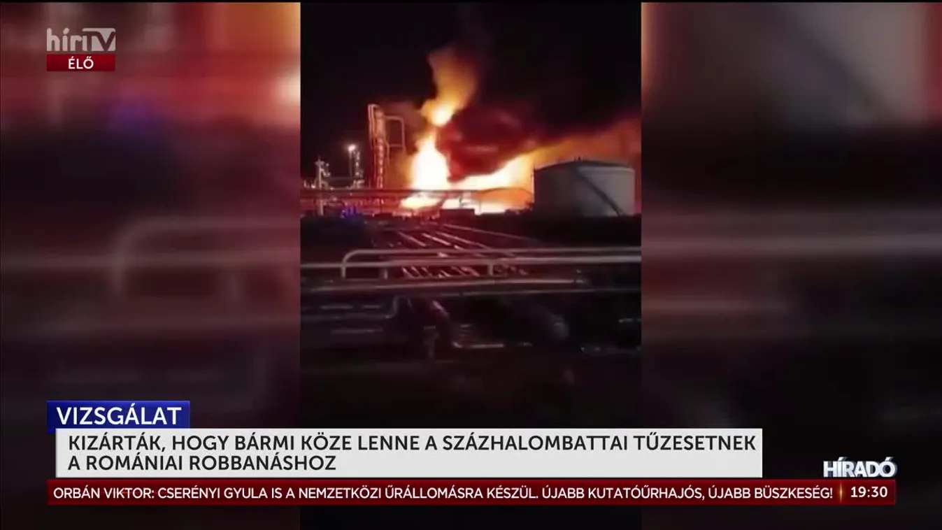 KIZÁRTÁK, HOGY BÁRMI KÖZE LENNE A SZÁZHALOMBATTAI TŰZESETNEK A ROMÁNIAI ROBBANÁSHOZ