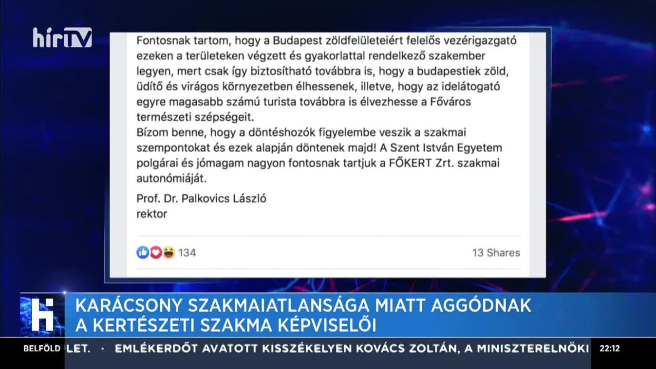 Karácsony szakmaiatlansága miatt aggódnak a kertészeti szakma képviselői