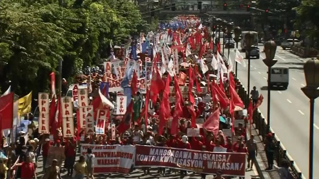 A munkások kizsákmányolás ellen tüntettek