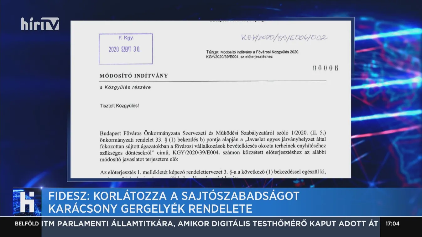 Fidesz: Korlátozza a sajtószabadságot Karácsony Gergelyék rendelete