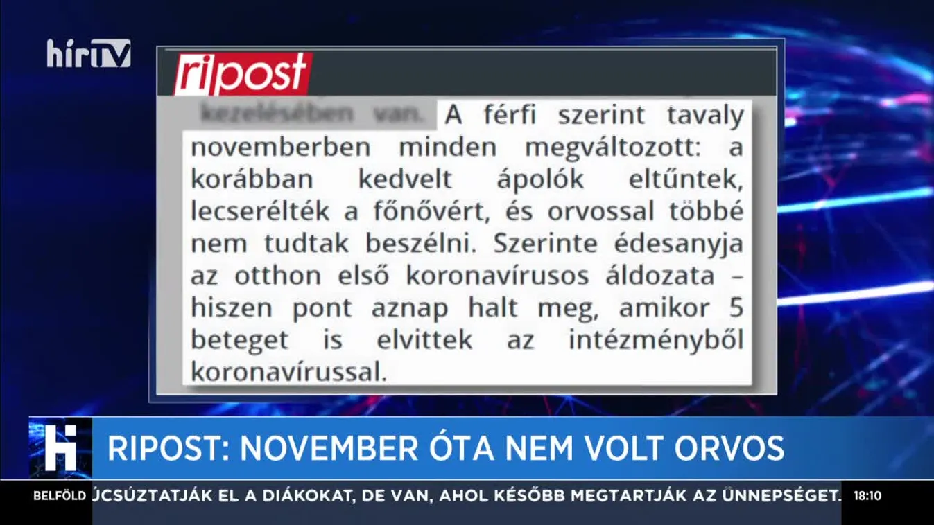 Ripost: November óta nem volt orvos