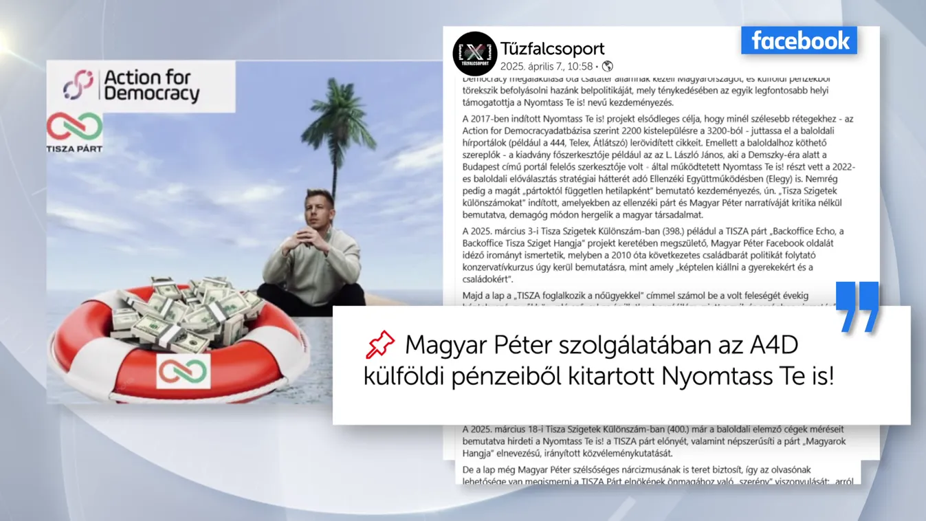 Magyar Péter mögött is felbukkant az Action For Democracy + videó
