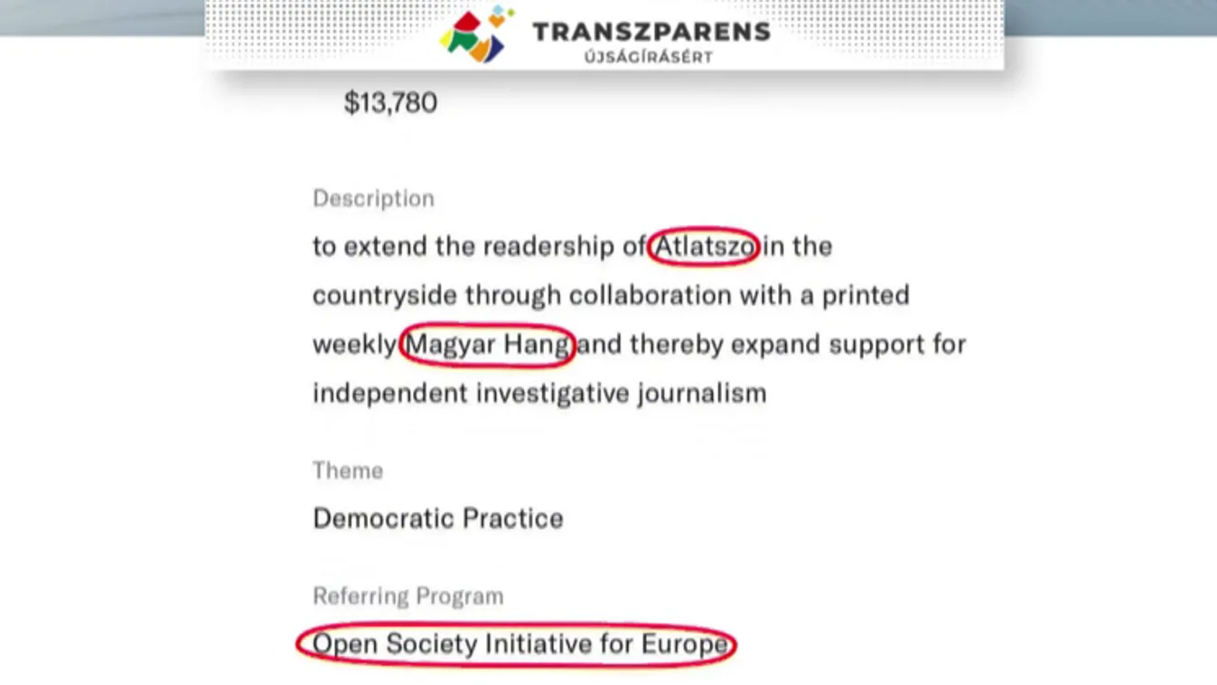 Soros alapítvány támogatta a Magyar Hangot