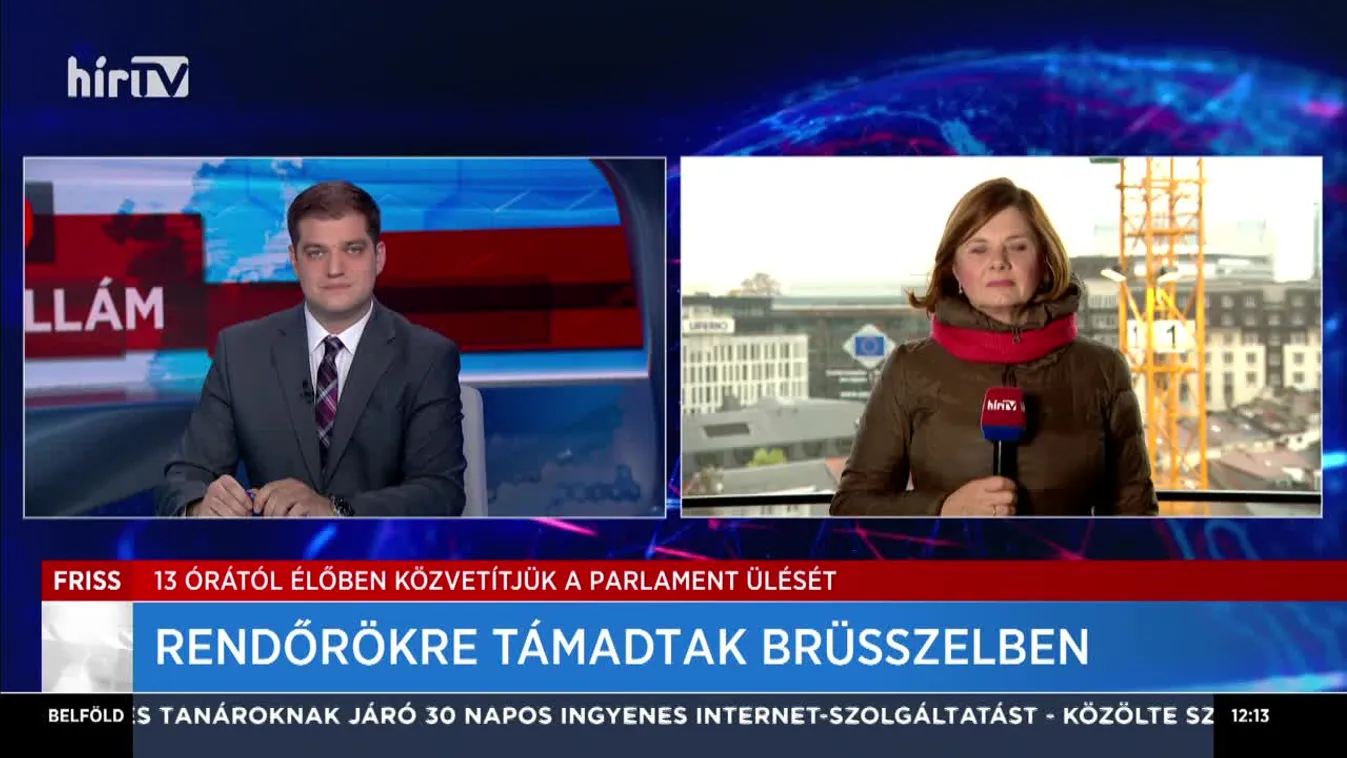 Rendőrökre támadtak Brüsszelben