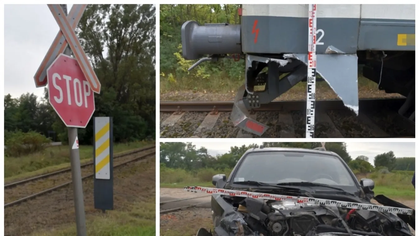 Vonattal ütközött egy gondatlan sofőr Kunfehértó közelében (képekkel)